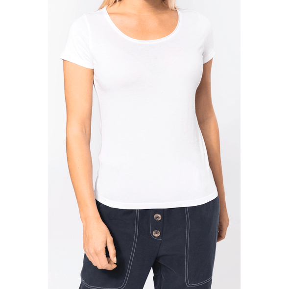 Kariban | T-shirt bio femme avec encolure sans couture et manches courtes Kariban | T-shirt bio femme avec encolure sans couture et manches courtes